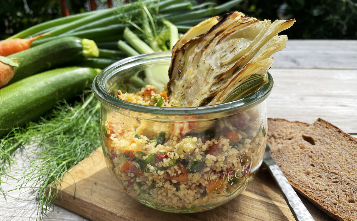 Rezept Couscous Salat mit gegrilltem Fenchel