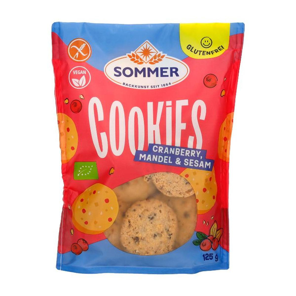 Produktfoto zu Sommer Cookies Cranberry Mandel & Sesam - 125g