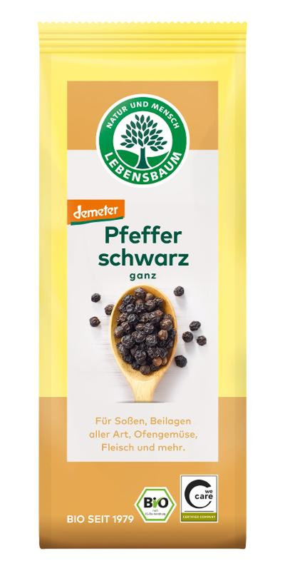 Produktfoto zu Lebensbaum - Pfeffer schwarz ganz - 50g
