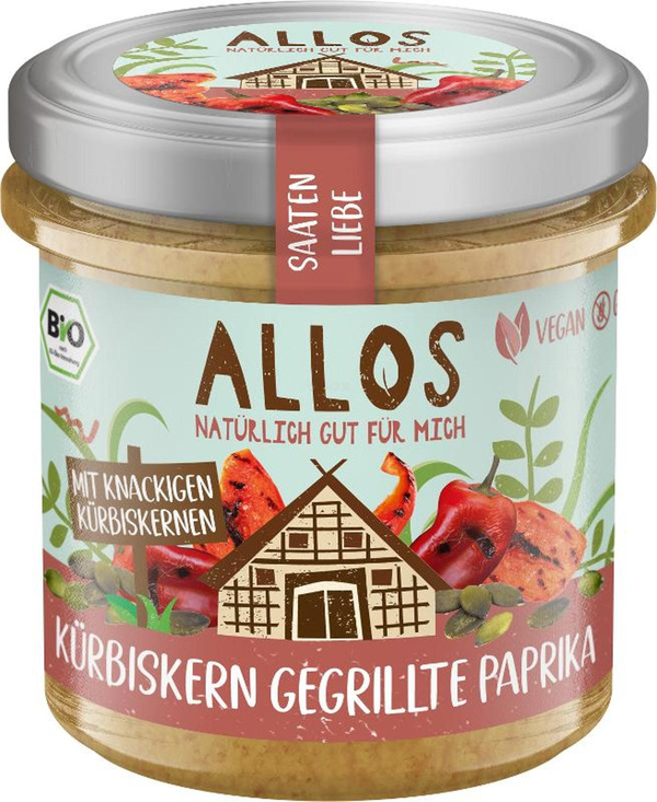 Produktfoto zu Allos - Saatenliebe Kürbiskerne gegrillte Paprika - 135g