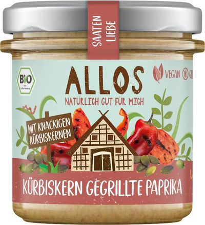 Produktfoto zu Allos - Saatenliebe Kürbiskerne gegrillte Paprika - 135g