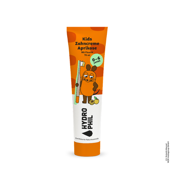 Produktfoto zu Hydrophil Kids Zahncreme Maus Aprikose - 75ml