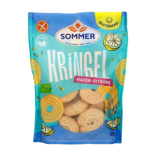 Produktfoto zu Sommer - Hafer Zitronen Kringel, vegan & glutenfrei - 125g