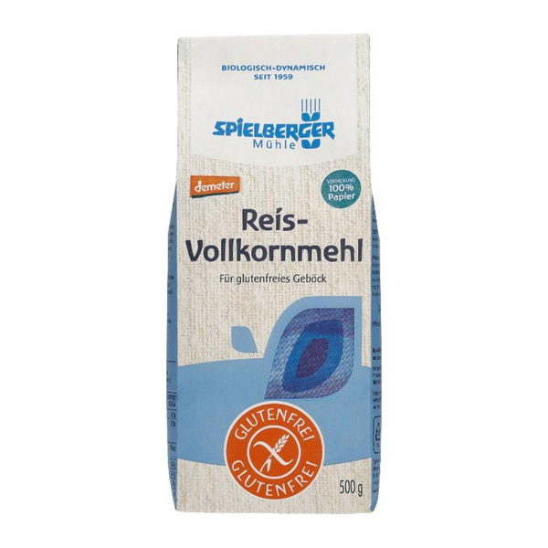 Produktfoto zu Spielberger - Vollkorn Reismehl - 500g