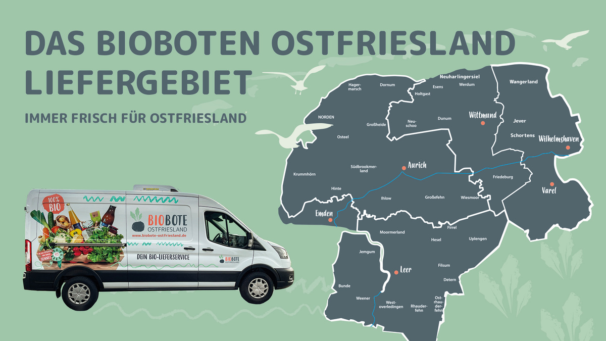 Liefergebiet Bioboten  - immer kurze Wege. Durchschnittlich unter 3km Pro Kunde