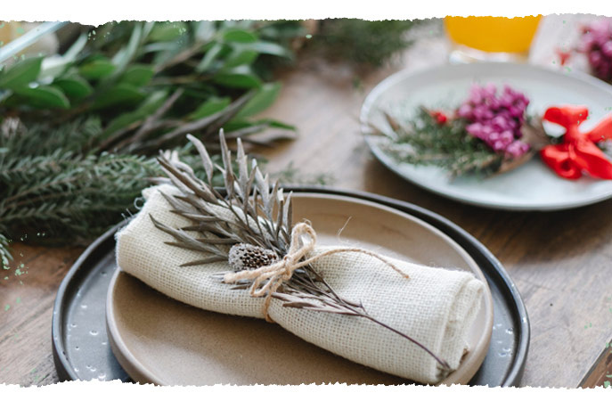 Festlicher Weihnachts Esstisch